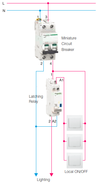 Latching relay diagram