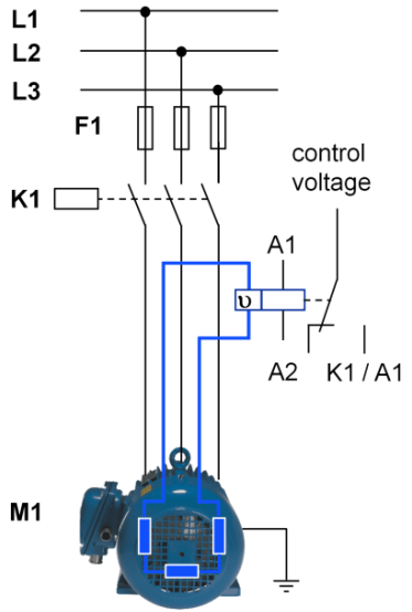 Wiring diagram of thermistor relay