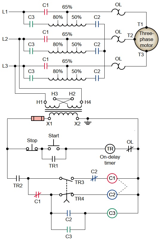 Autotransformer starter circuit diagram